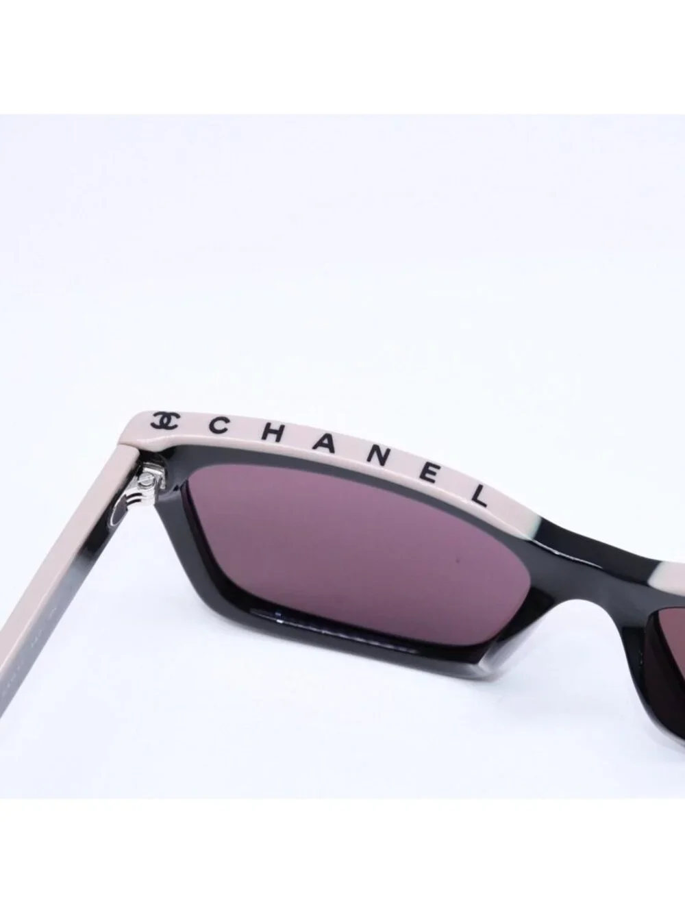 Chanel Sunglasses Eyewear CC Logo Black Greige